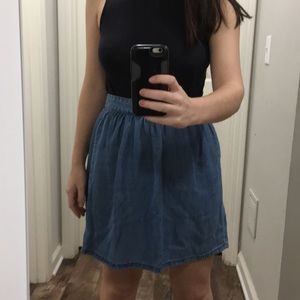 Madewell Chambray Indigo Skirt - M